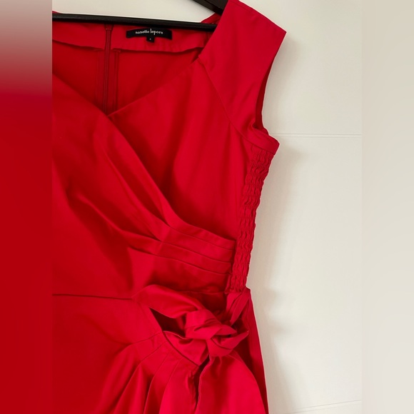 Nanette Lepore Glass Heart faux wrap dress in stunning Rouge. Size 8. - Picture 2 of 6